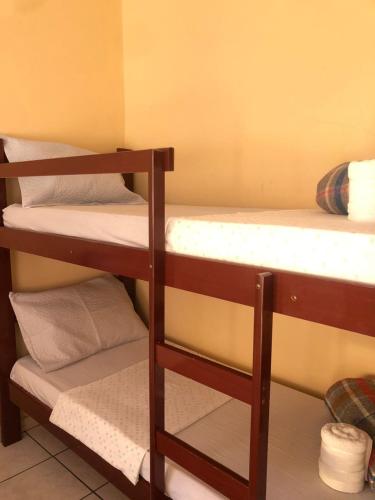 1 double bed, 2 twin beds, 1 bunk bed