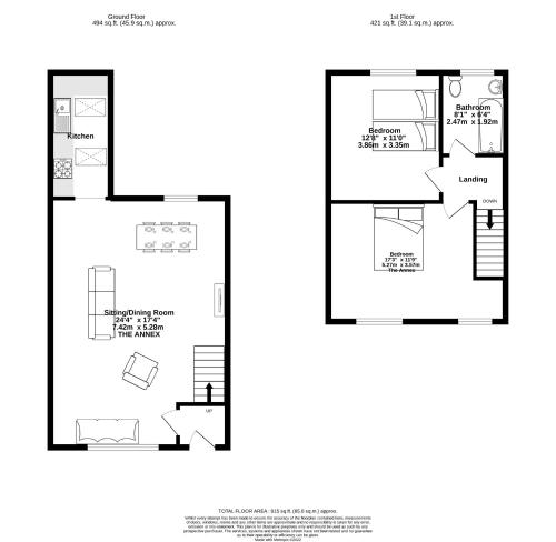 แผนผังชั้น, The Old Post Office - Central Helmsley with Parking in เฮิร์มเลย์