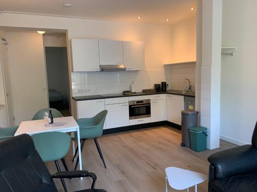 מטבח, Stadshotel centrum Deventer, 2 appartementen in דבנטר