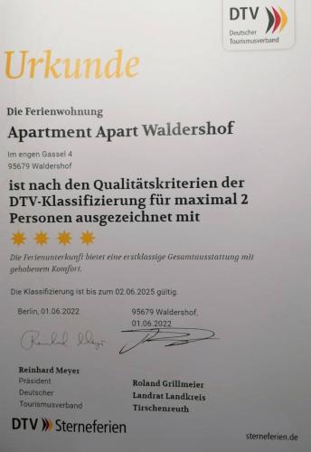 Apartment Apart Waldershof