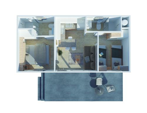 2 bedrooms, 4 beds