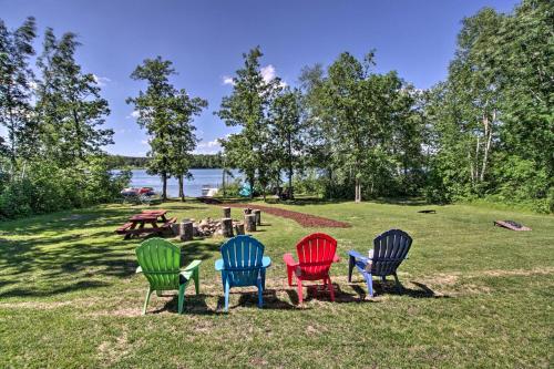 . Modern Lakeside Chalet on Crow Wing Chain with Dock!