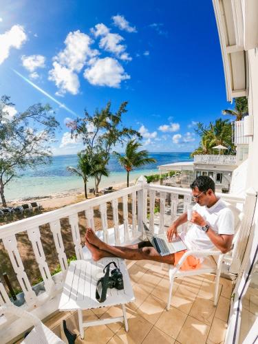 Balcony/terrace, Astroea Beach Hotel in Mauritius Island