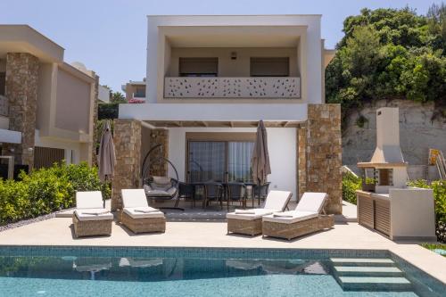 Villa Murano - Pool, 2 mins to Mamalouka and Blue Carpet gîte à louer Pefkochori