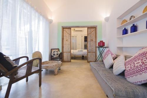 Beachfront pool villa Myconos near Anjuna Beach