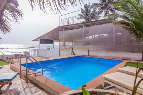 Úszómedence, Beachfront pool villa Myconos near Anjuna Beach