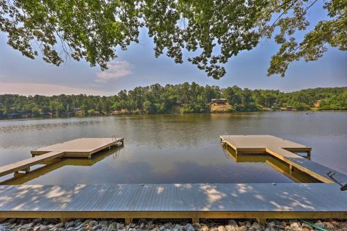 Lakefront Hot Springs Home with Swim Dock!