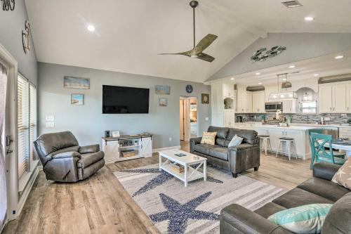 Ocean-View Deck, Walk to Shore: Crystal Beach Gem!, Crystal Beach