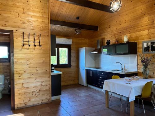 廚房, Casa Rural con Encanto CABAÑA EL SALSE (Casa Rural con Encanto CABANA EL SALSE) in 巴尼耶雷斯德馬里奧拉