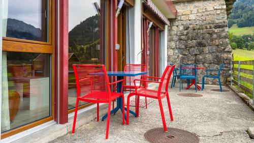 balkon/terras, Studios Bellevue in Charmey