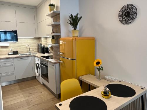 ห้องครัว, Apartmán U Pelikána (Apartman U Pelikana) in โนวา อูลิเช