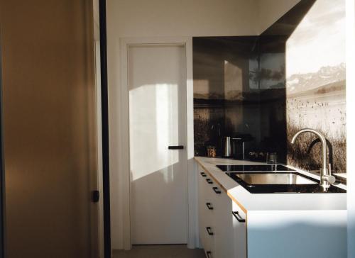 Konyha, Appartement Traumblick in Weinbohla