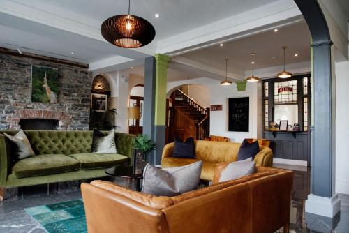 共用Lounge/電視區, Devils Falls at the Luxury Hafod Hotel Aberystwyth in 德維爾布里奇