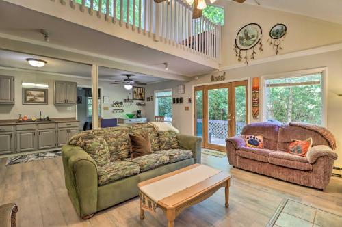 Cabin w/ Fire Pit & Decks - Walk to Lake Harmony! - image 13