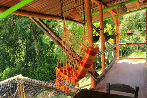 شرفة/ تراس, Cabaa Type Glamping - with swimming pool in Risaralda