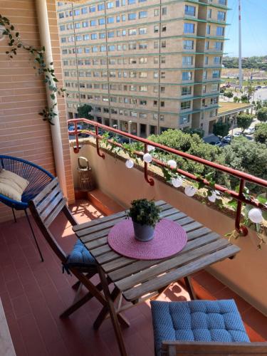 View, Oporto beach apartment in Aldobar