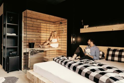 Bretterhotel in Brienz, Schweiz