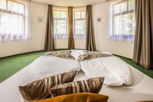 1 queen bed, 2 sofa beds