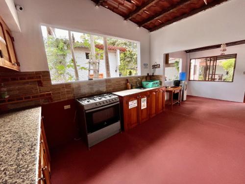 keuken, Hostal Vista al Mar in Galapagos