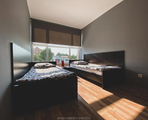 2 twin beds, 1 sofa bed