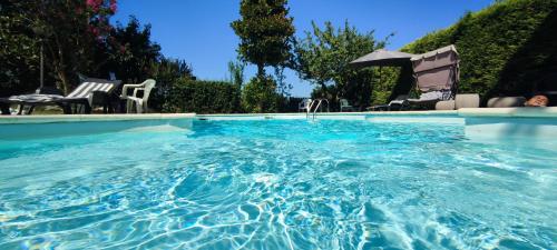 Swimming pool, apartment in villa surrounded by greenery with swimming pool reserved area but s in Monte San Vito