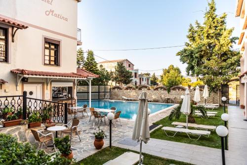 Swimming pool, Hotel Matina in Samos Island