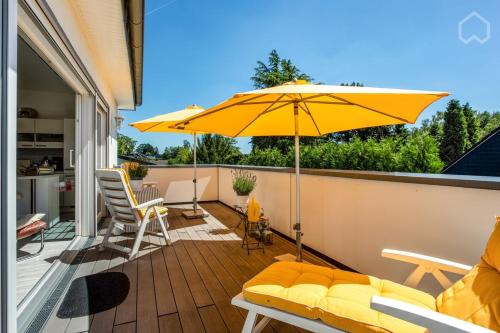 阳台/露台, Charmantes Loft Appartement in 哈恩