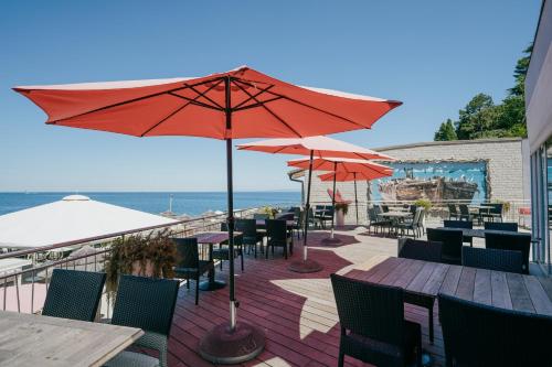 餐廳, Barbara Piran Beach Hotel in 皮蘭