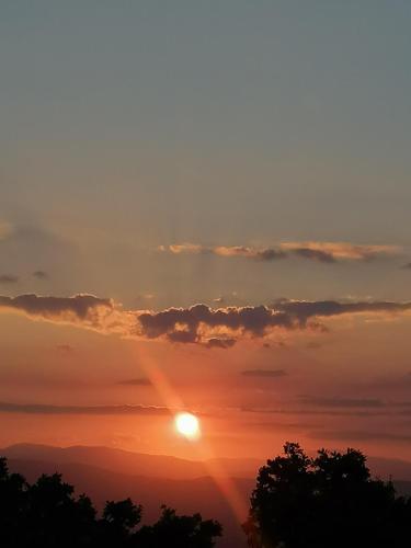 Meteora's sunset