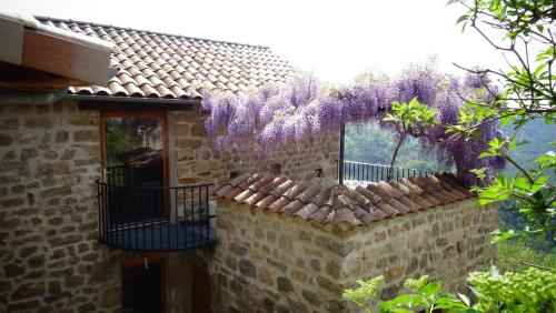 Erkély/terasz, Gîte de Chapelèche Les Glycines (Gite de Chapeleche Les Glycines) in Gluiras