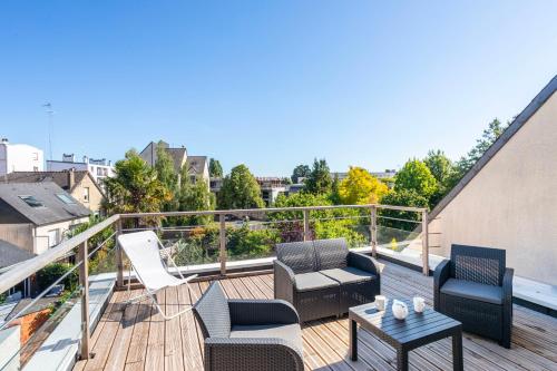 TERANGA - Studio proche CHU avec grande terrasse - Location saisonnière - Rennes