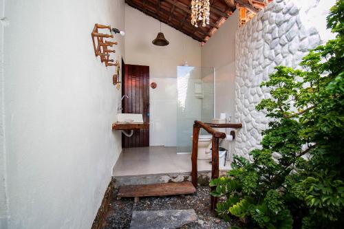 Fürdőszoba, Pousada Brisamares in Luis Correia