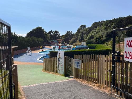 Swimming pool, Contemporary Caravan at Newquay Holiday Park in Trebarber