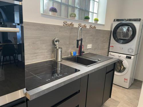 مطبخ, Ferienwohnung Beutelsbacherstr. 12 B in Untertürkheim