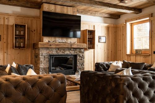 Κοινόχρηστο σαλόνι/χώρος τηλεόρασης, Wochenbrunner Chalets in Έλμο