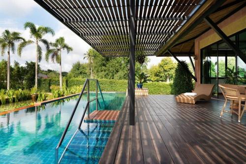 Swimming pool, Charming countryside villa with bio-pool & Sala! in Mae Jo