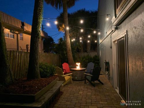 Beachside Getaway with Private Fenced Yard & Fire Pit STEPS from Flagler Avenue!