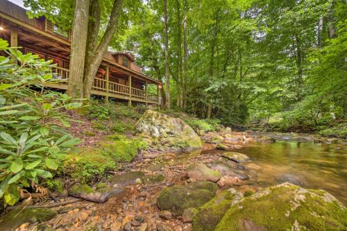 Scenic Creekside Cabin with Wraparound Porch!