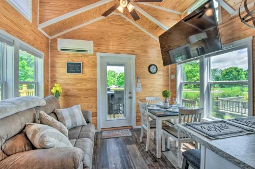Lakeside Tiny Home Retreat with Pool and Hot Tub in Morganton, USA