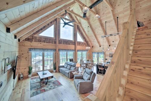 Luxe Log Cabin with Modern Finishes and Mtn Views in Maggie Valley, USA