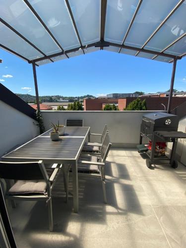 Rooftop openspace with balconies parking and bbq