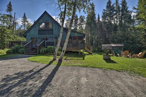 Lake Placid Chalet Deck and Forest Views!