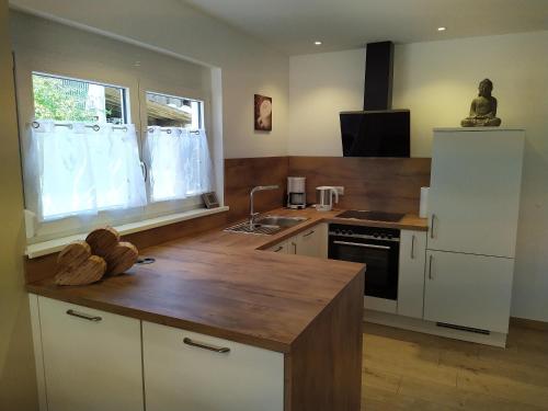 廚房, Ferienhof-Dachsberg Wohnung Highlander in 貝馬丁根