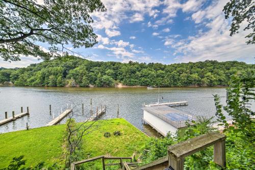 Lovely Kalamazoo River Home with Dock and Hot Tub