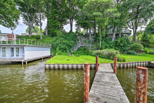 Lovely Kalamazoo River Home with Dock and Hot Tub