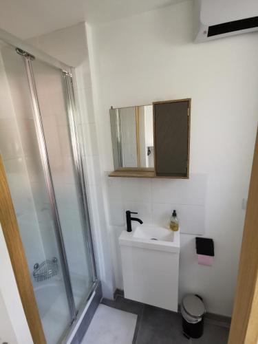Bathroom, LA PAILLE - Superbe appartement Wifi Netflix et parking gratuit in Figuerolles