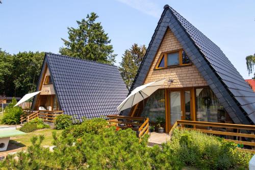Finnhütten in Freest in Freest, Deutschland