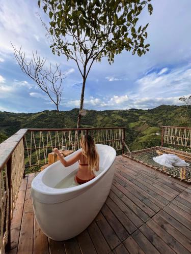 Balkons/terase, Montelena Glamping in Nocaima