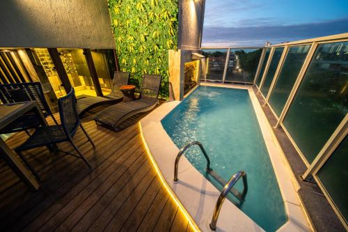 Balcony/terrace, Hotel Meridional in Fortaleza City Center