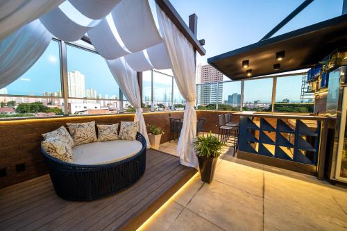 Balcony/terrace, Hotel Meridional in Fortaleza City Center